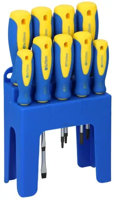 Produktbild von Kinzo Schraubendreher-Set + Halter 9Teilig Magnetisch