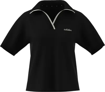 Zdjęcie produktu dla Koszulka polo damska adidas z kolekcji sezonowej, model Colorpop, czarna, z haftowanym wzorem