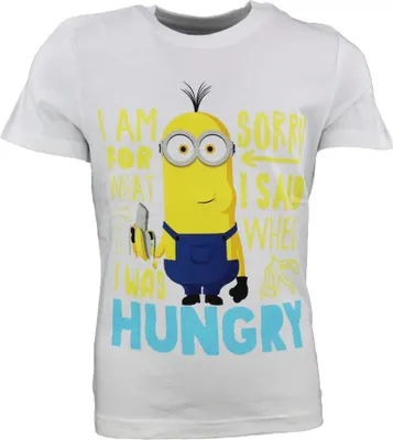 Produktbild von Minions T-Shirt Kurzarm Kinder Jungen Shirt – Weiß / 104