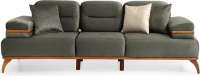 Immagine prodotto di Elegante divano imbottito di design in tessuto a 3 posti per soggiorno