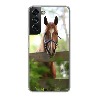Produktbild von MuchoWow® Handyhülle Schutzhülle Hülle für Samsung Galaxy S22 Pferd - Natur - Zaun Silikon Softcase Handy Hülle - Mobiltelefonhülle