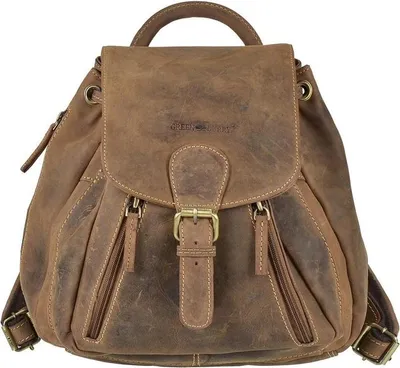 Zdjęcie produktu dla Greenburry plecak damski S skórzany brązowy plecak miejski vintage antyczny 1605-25