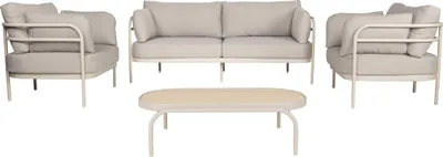 Produktbild von Zuiver Vista Gartenmöbel - Set mit Sofa, Tisch und 2 Lougesesseln
