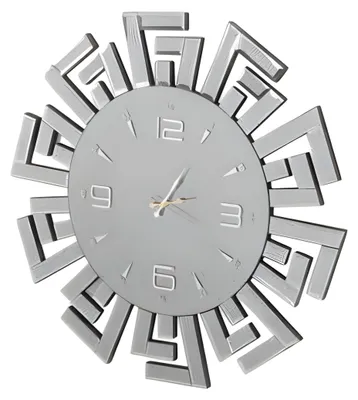 Image de Horloge murale grise moderne en bois pour le salon et le bureau