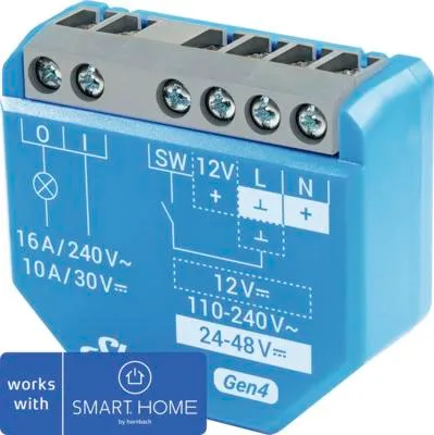 Produktbild von Schalter Shelly 1 Gen 4 Unterputzmodul blau - Kompatibel mit Smart Home by hornbach