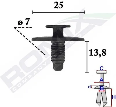 Image de 10x ROMIX C70571 Clip côté roue