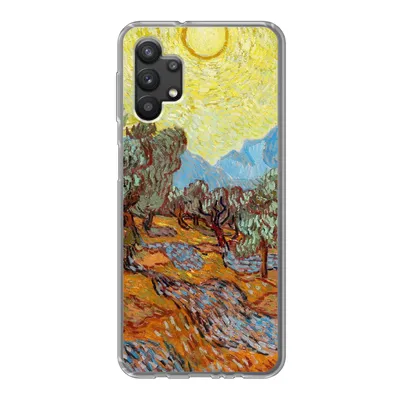 Produktbild von MuchoWow® Handyhülle Schutzhülle Hülle für Samsung Galaxy A32 5G Olivenbäume mit gelbem Himmel und Sonne - Vincent van Gogh Silikon Softcase Handy Hülle - Softcase