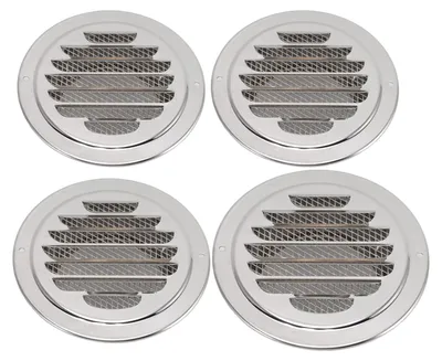 Obrázek produktu pro Kryt ventilace, nerezová ocel 304, kulatá mřížka pro odvod vzduchu z kuchyně a koupelny, 150 mm