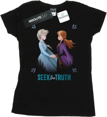 Produktbild von Disney - "Frozen 2 Seek The Truth" T-Shirt für Damen BI21631 (XXL) (Schwarz)
