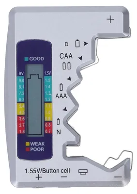 Productafbeelding van Digitale batterijtester met LCD-scherm voor 1.5V, 9V, AA, AAA, 6F22 knoopbatterijen