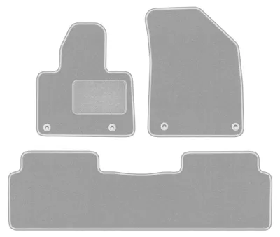 Image de Tapis de sol en moquette pour Citroen C5 III X7 2008-2017 (liftback/berline/break) – jeu 4 pièces, gris, sur mesure – Wielganizator OSLO