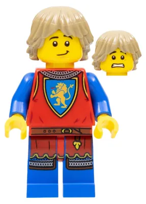 Obrázek produktu pro LEGO Minifigura: Levý rytíř – muž, tmavě hnědé vlasy – hrad (cas560) –