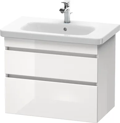 Produktbild von Waschtischunterbau DURASTYLE 448x730x610mm weiß matt/basalt matt weiss matt/basalt matt