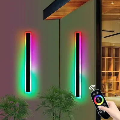 Obrázok produktu pre LED vonkajšie svietidlo, 100 cm - s možnosťou stmievania a ovládaním pomocou diaľkového ovládača - vodotesné (IP65), vhodné do záhrady a na fasádu