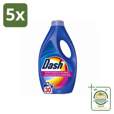 Produktbild von 5 x  Dash Color Flüssigwaschmittel - 1350 ml - Vorratspackung - 5 Stücke