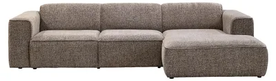 Produktbild von Ecksofa Ecke rechts aus meliertem Stoff in Taupe TEJAMI