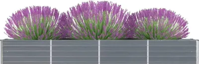 Obrázok produktu pre vidaXL Záhradný zvýšený záhon z pozinkovanej ocele 320 × 40 × 45 cm sivý