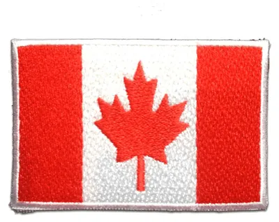 Produktbild von Kanada Flagge Fahne - Aufnäher, Bügelbild, Aufbügler, Applikationen, Patches, Flicken, Zum Aufbügeln, Größe: 7.4 x 4.9 cm