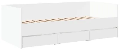 Produktbild von vidaXL Tagesbett mit Schubladen ohne Matratze Weiß 90x190 cm