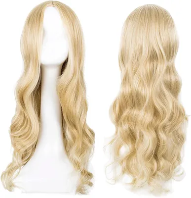 Obrázok produktu pre Dlhá Vlnitá Blondínka Paruka, 68 cm, Kučeravá, Hrejivá Odolná, pre Cosplay