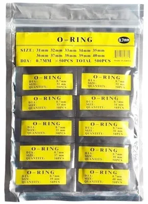 Zdjęcie produktu dla Uszczelki do zegarków gumowe o ring 500 szt. rozmiar 31 40 mm