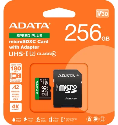 Immagine prodotto di Adata ADATA Speed Plus 256 GB MicroSDXC Classe 10