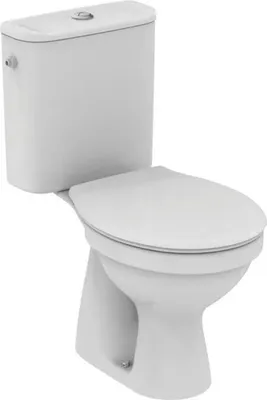 Produktbild von Klozet Kombi-WC-Paket Ideal Standard Ullysse, Ablaufgarnitur unten, inkl. Sitz und Spülkasten mit Retarder, weiß