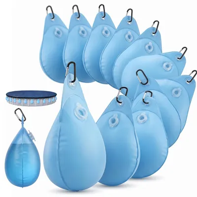 Imagen del producto de Bolsa de agua para cubierta de piscina, color azul claro, 25x23x6 cm, 700 g, con válvula antiflecha