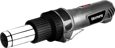 Produktbild von GRAPHITE Heißluftgebläse 2000W, Temperaturbereich: I: 350ºC, II: 550ºC, Luftmenge I: 300 l/min, II: 500 l/min, (LxH) 336x 80 mm, Gewicht 0,6 kg