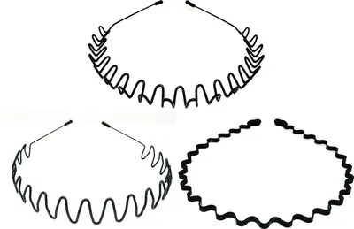 Immagine prodotto di 3x cerchietti in metallo neri, unisex, multistile, antiscivolo, yoga all'aperto