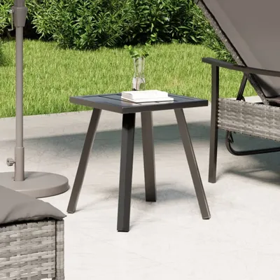 Image de The Living Store Table de jardin anthracite 34x34x38 cm Acier