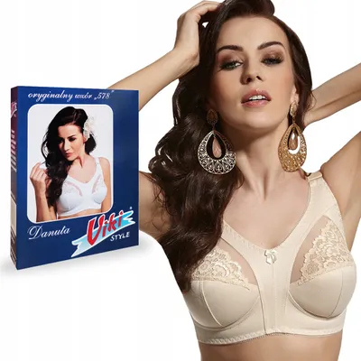 Obrázek produktu pro SOLO VIKI DANUTA BRA 578 - Dámská podprsenka se širokými ramínky a měkkou krajkou - BEIGE - 95D