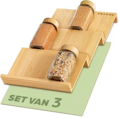 Produktbild von Kräutertrockner / Schubladenorganizer - Bambus, - - Platzsparend - Rutschfeste Unterlage - Für die Küche