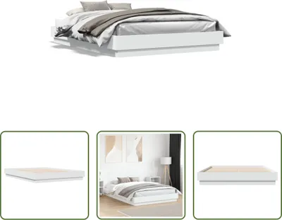 Produktbild von The Living Store Bettgestell Weiß 150x200 cm Holzwerkstoff