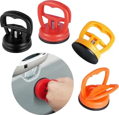 Produktbild von 4 orange Saugheber, Heavy Duty, Gummi, für Glasheben