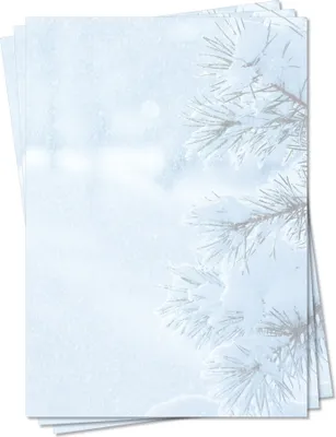 Produktbild von Motivpapier Briefpapier (Winter-5163, DIN A4, 100 Blatt) - tiefverschneite Winterlandschaft mit schneebedeckten Bäumen und dichtem Schneefall