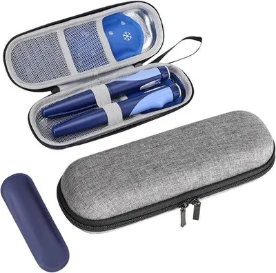 Produktbild von Famanu Insulin Kühltasche mit wiederverwendbarem Kühlpack - Tragbar und isoliert