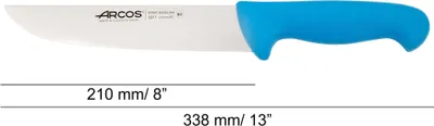 Immagine prodotto di Coltello da macellaio Arcos colore - Prof 291723 acciaio inox nitrum e mango polipropilene ergonomico blu e lama da 21 cm, vetrinetta
