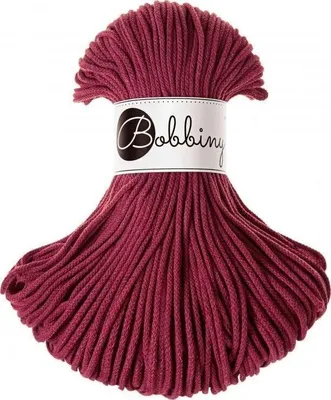 Zdjęcie produktu dla Bobbiny Junior 3 mm 100 m Wine Red Sznurek