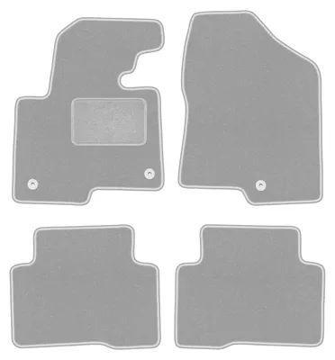 Produktbild von Fußmatten Automatten Velours Grau für Hyundai SantaFe III 2012- Set 4-tlg