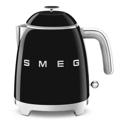 Produktbild von SMEG Wasserkocher Edelstahl 0,8 L Fassung, 1400 W, Wasser Kocher, 1400,00 W, 360° Basis, BPA- Frei, elektrischer Wasser Kocher Klein Mini - Schwarz
