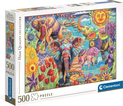 Obrázek produktu pro CLE puzzle 500 HQ Karneval slonů 35572