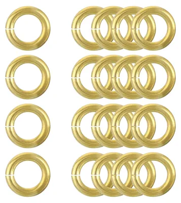 20 offene Sprungringe, 15 mm, Messing, goldfarben, 3 mm dick
