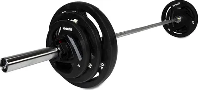 Zdjęcie produktu dla VirtuFit Zestaw olimpijski sztanga i gumowe obciążenia 90 kg
