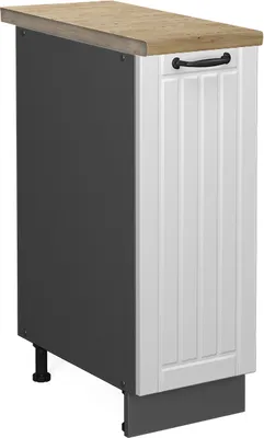 Immagine prodotto di Armadio cucina dispensa alto Vicco Fame-Line Bianco rustico 30 cm , PL Rovere, Model 46618