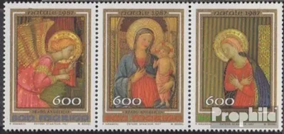 Produktbild von Briefmarken San Marino 1987 Mi 1377-1379 Dreierstreifen (kompl.Ausg.) postfrisch Weihnachten
