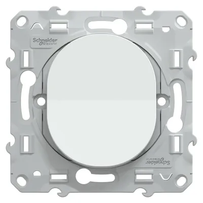 Image de Poussoir à assembler Ovalis, SCHNEIDER ELECTRIC, blanc