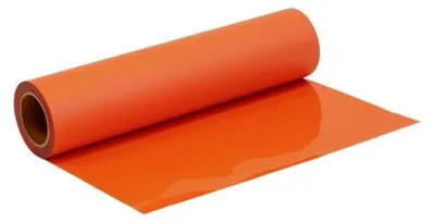 Produktbild von Plottermarie Plotterfolie Flex S für kreative Veredelungen – Plotterfolie für Textildruck, T-Shirts, Baumwolle, Polyester & Plotterprojekte Orange 100 x 50 cm