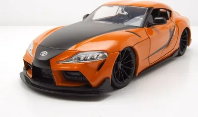 Produktbild von Toyota Supra 2020 orange schwarz Fast & Furious 9 Modellauto 1:24 Jada Toys