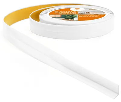 Obrázek produktu pro PVC lišta, 10x10 mm, samolepicí, ukončovací, bílá, 5 metrů